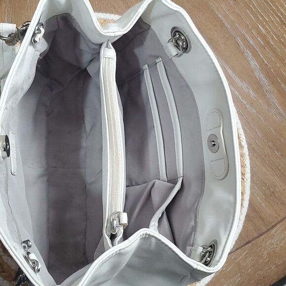 Nicole Miller While Floral Embroidered Shoulder Bag - Picture 7 of 12